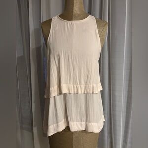 Free People Cream Tiered Tank Top XS